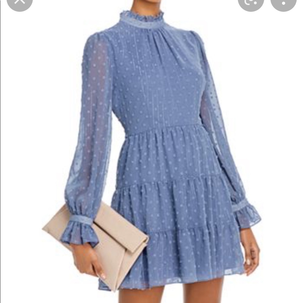 Aqua clip dot dress